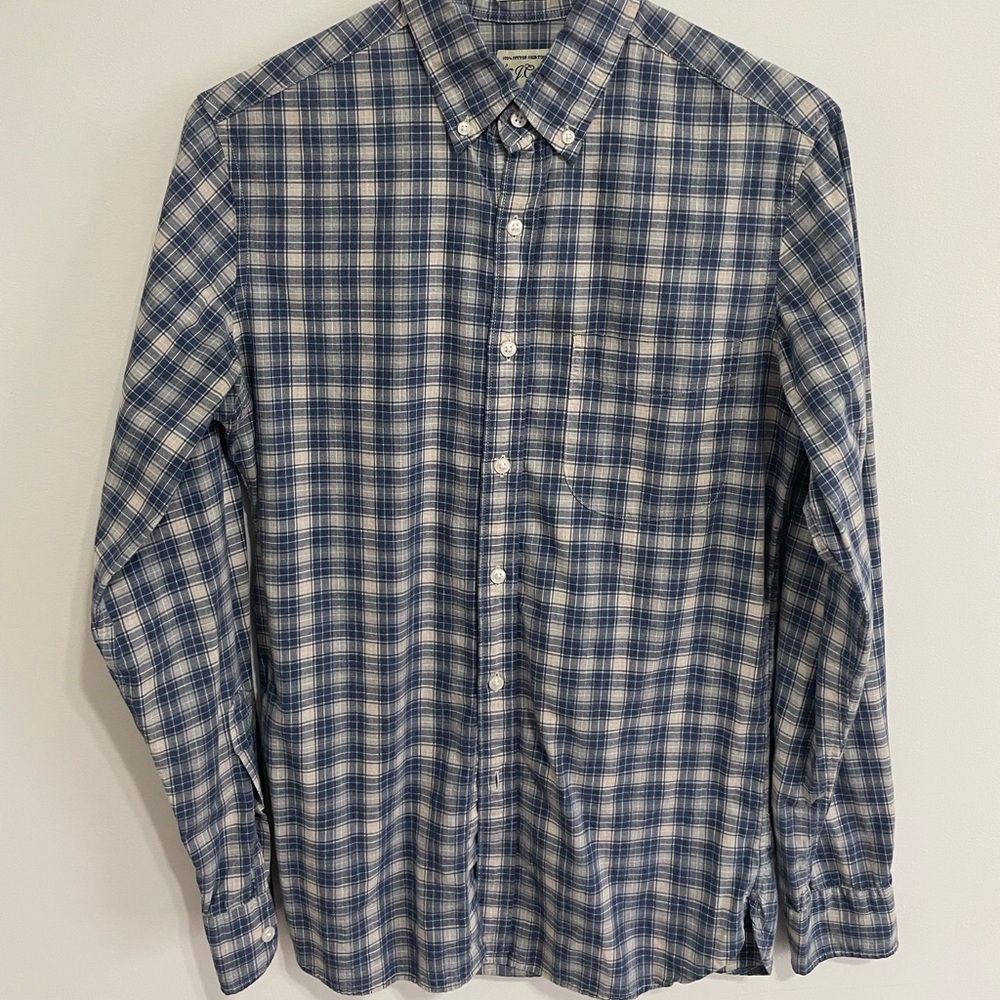 J.Crew Button-Up in Blue-White Plaid